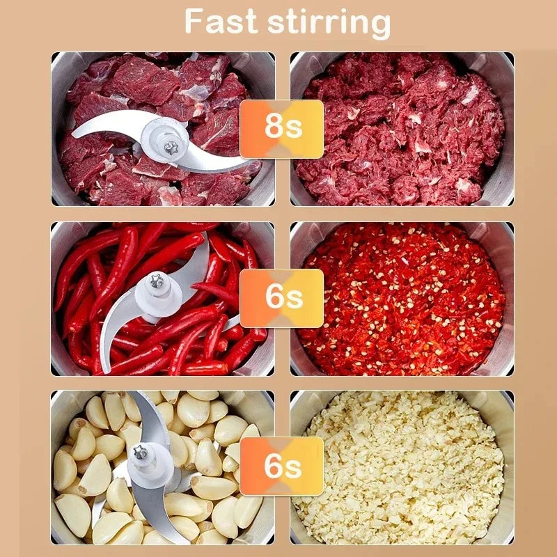 Processador e Triturador de Alimentos Elétrico Grande